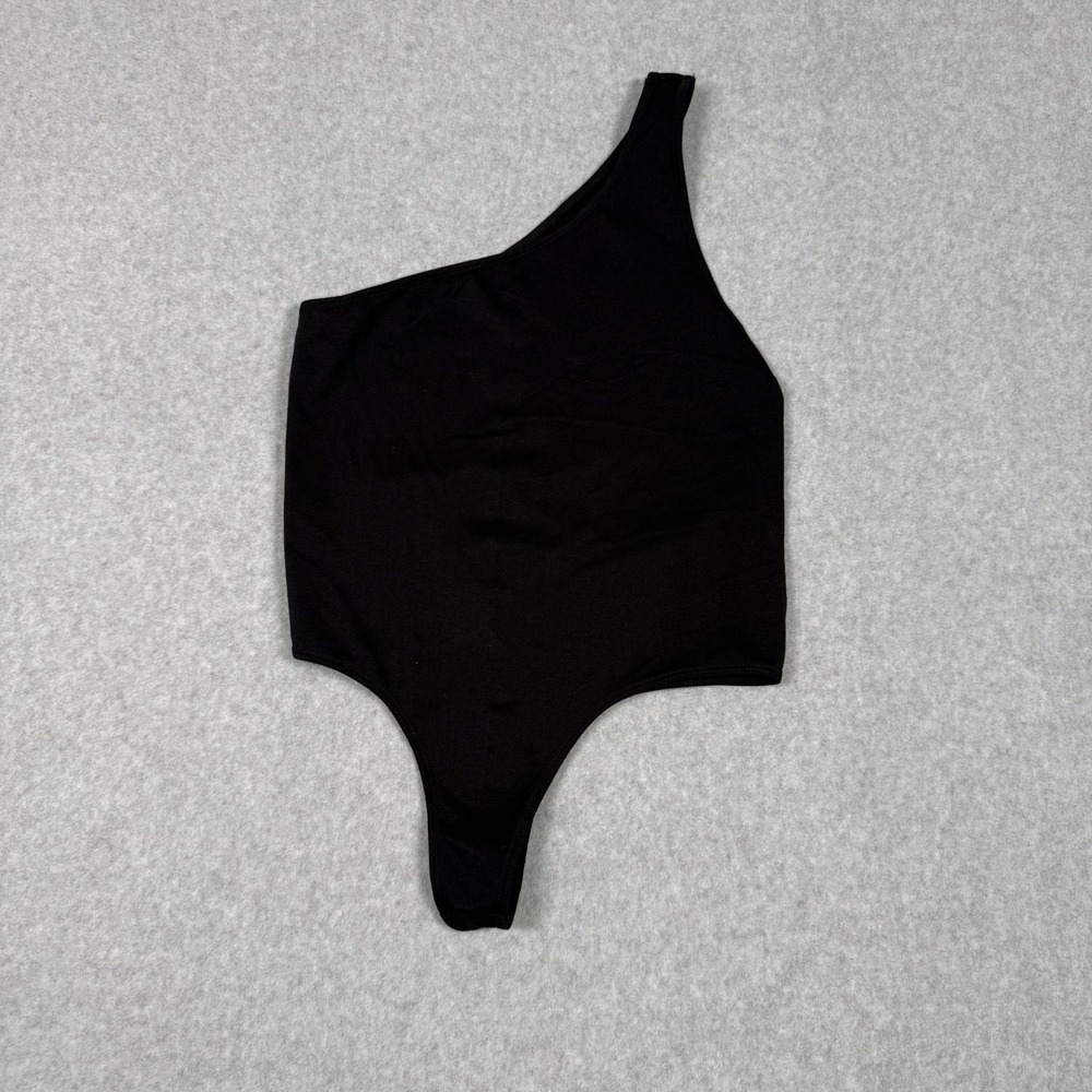 Intimately Free People Womens One Shoulder Bodysuit Black Size M/L Indie Sleeze